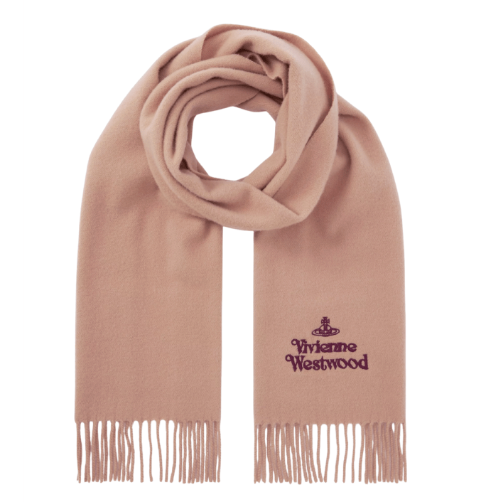 VIVIENNE WESTWOOD EMBROIDERED LOGO SCARF 