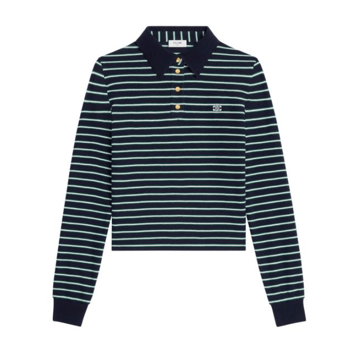CELINE]TRIOMPHE POLO IN STRIPED GERSEY 