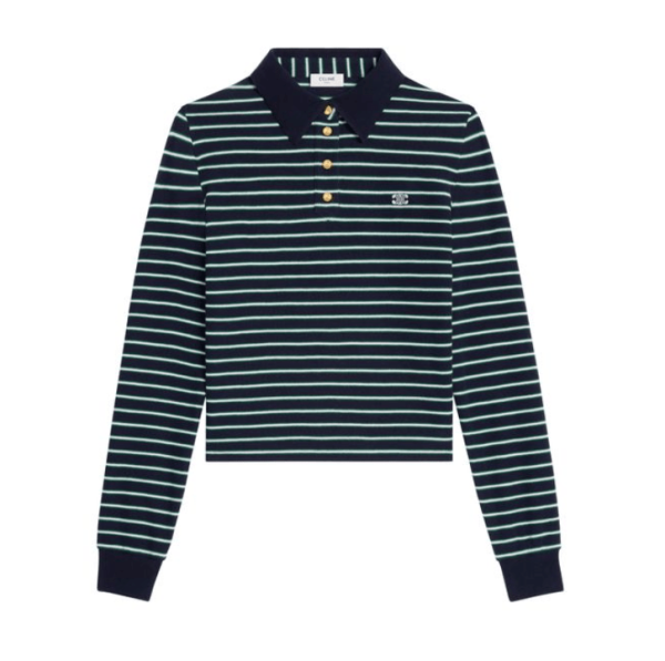 CELINE]TRIOMPHE POLO IN STRIPED GERSEY 