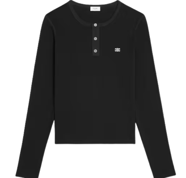 Long Sleeve T-Shirt - Ribbed Cotton Jersey