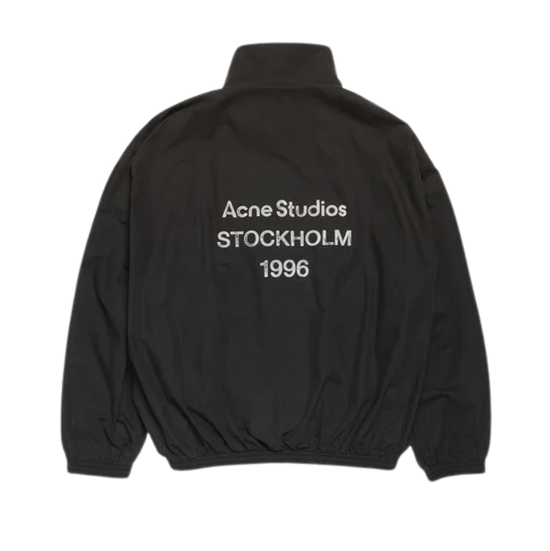  Logo zipper jacket Black