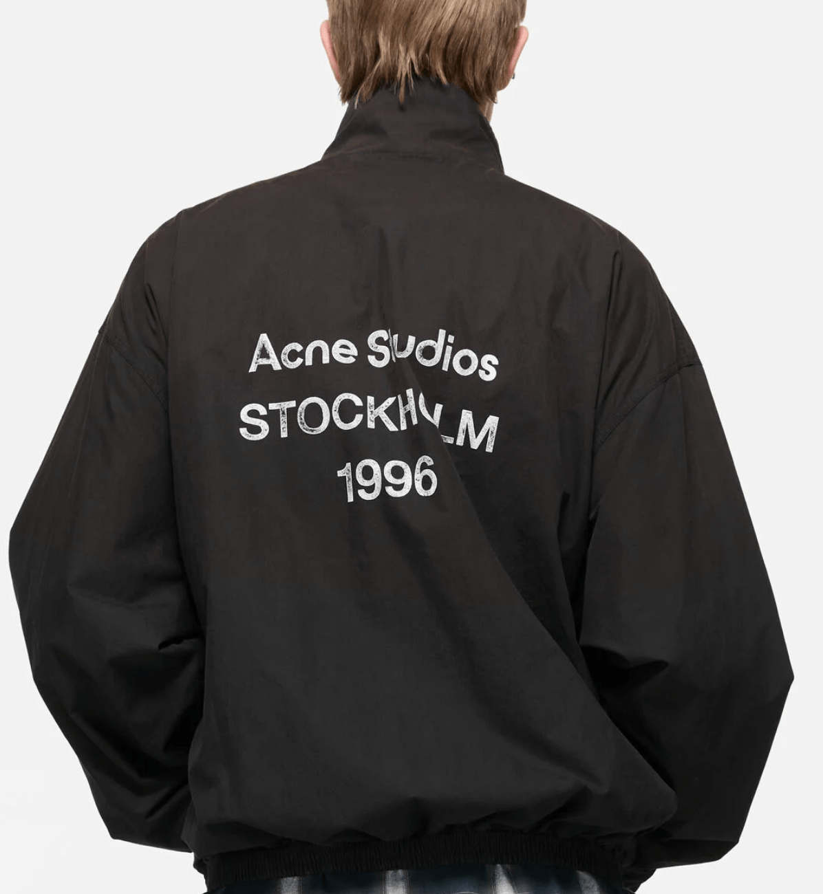  Logo zipper jacket Black