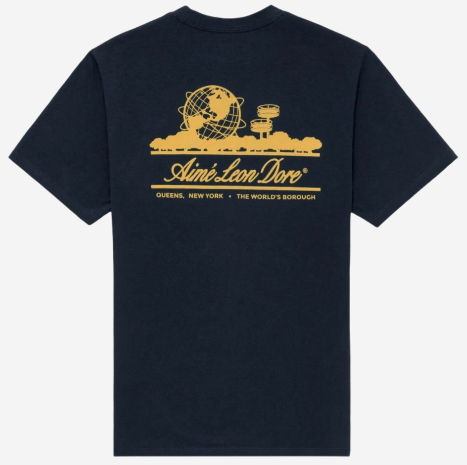 Aime Leon Dore Unisphere Short Sleeve T-Shirt Evening Blue