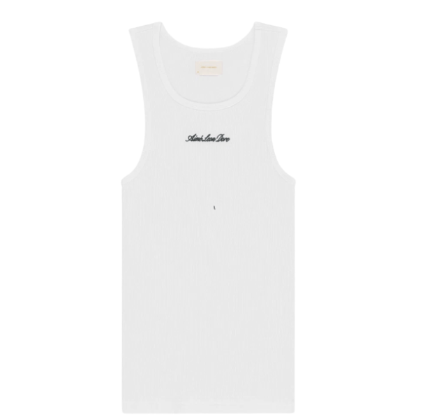 Aime Leon Dore Embroidered Logo Tank Top Bright White