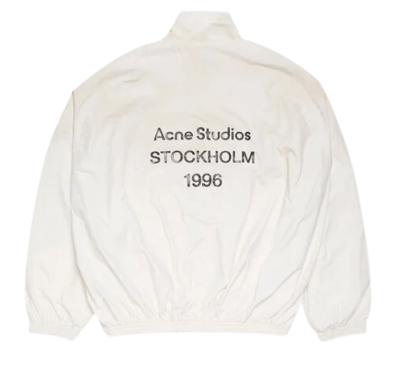 Logo zipper jacket - Dusty white
