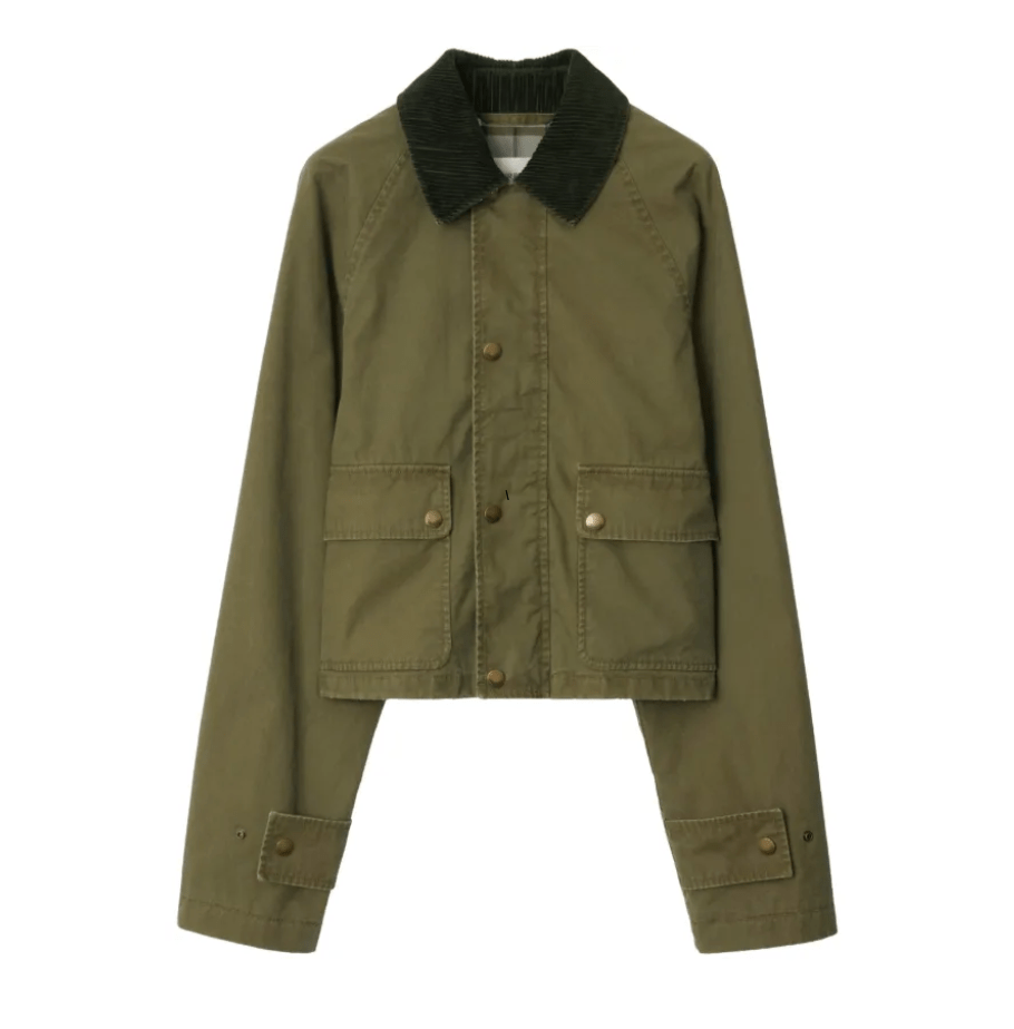 Burberry Cotton Field Jacket Green