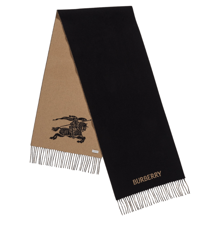 BURBERRY EKD Cashmere Reversible Scarf