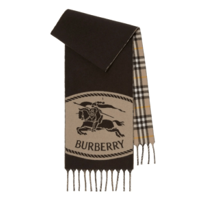 BURBERRY Reversible Knight Stamp Scarf 