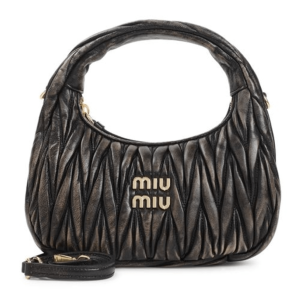 Wander matelassé nappa leather hobo bag