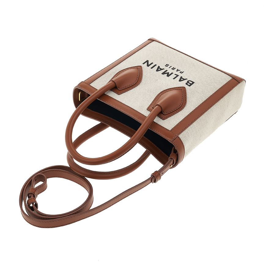 logo cotton tote shoulder bag