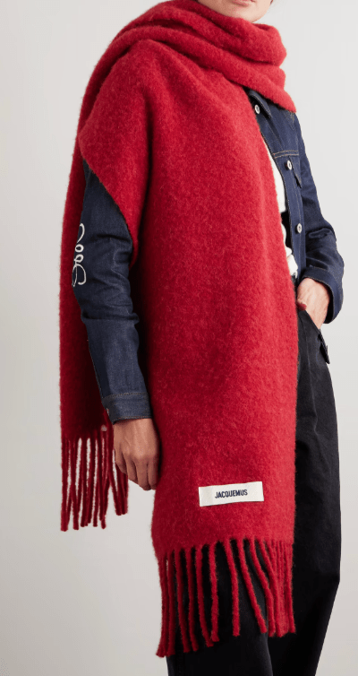 JACQUEMUS L'ECHARPE CARRO  RED