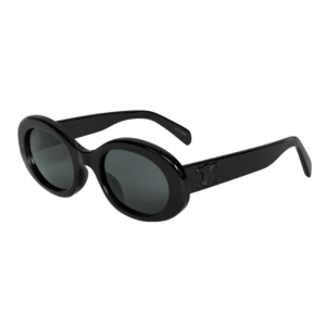 (W) Celine Triomphe 01 Sunglasses in Acetate Black Black