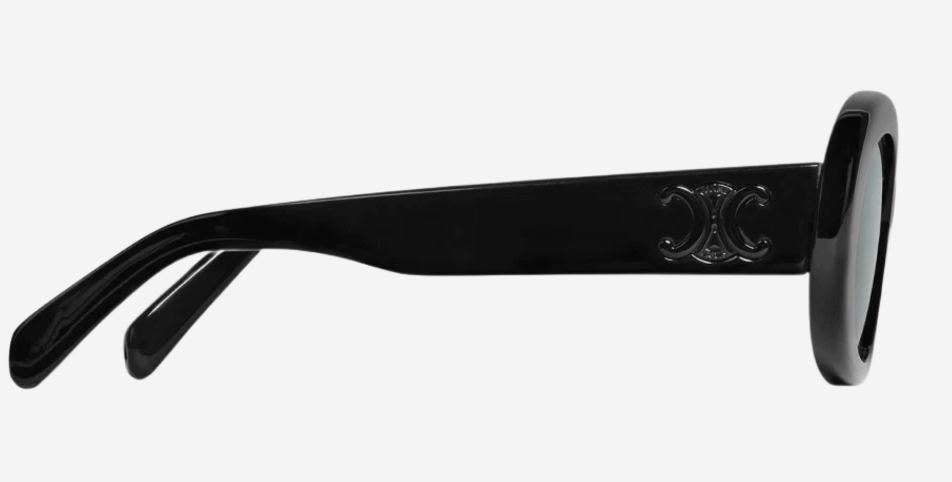 (W) Celine Triomphe 01 Sunglasses in Acetate Black Black