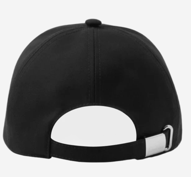 Burberry Monogram Motif Cotton Twill Baseball Cap Black White