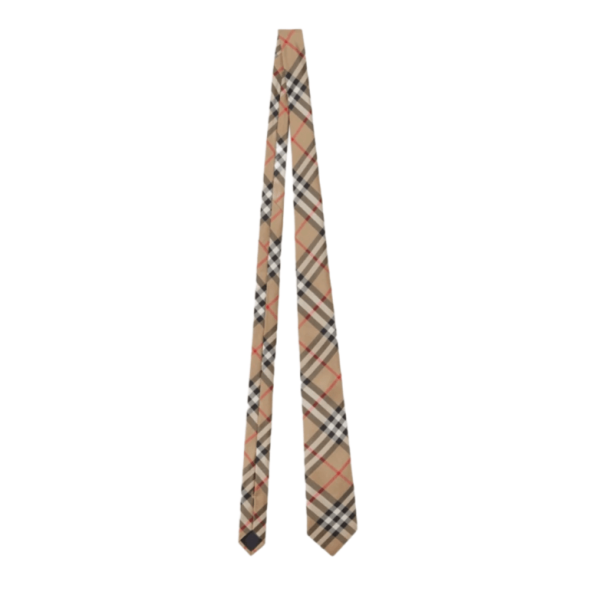 Burberry Classic Cut Vintage Check Silk Tie Archive Beige