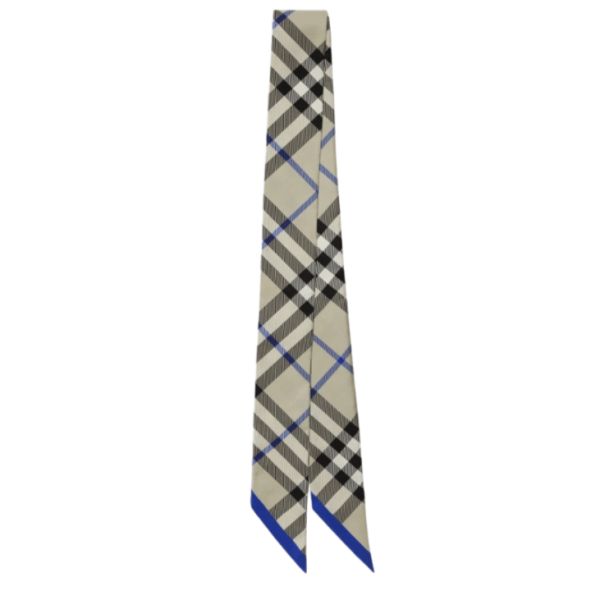 Burberry Skinny Check Silk Scarf Liken