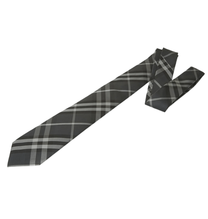 Burberry Classic Cut Vintage Check Silk Tie Charcoal