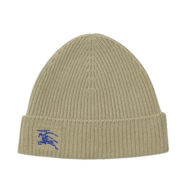 Burberry Ribbed Cashmere Beanie Hunter