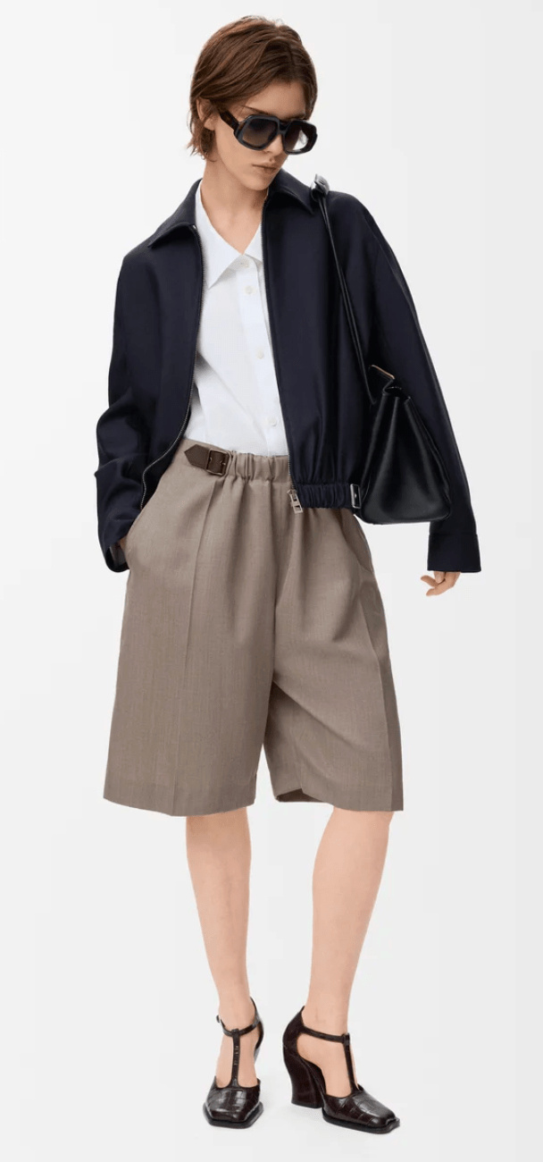 Loewe Belted shorts in wool