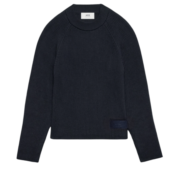 AMI Alexandre Mattiussi Crew Neck Sweater Night Blue