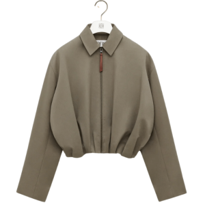 Draped jacket in cotton and silk