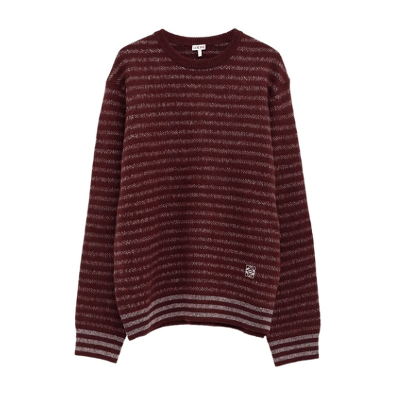 Wool Striped Crewneck Knitwear 