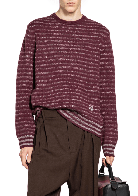 Wool Striped Crewneck Knitwear 