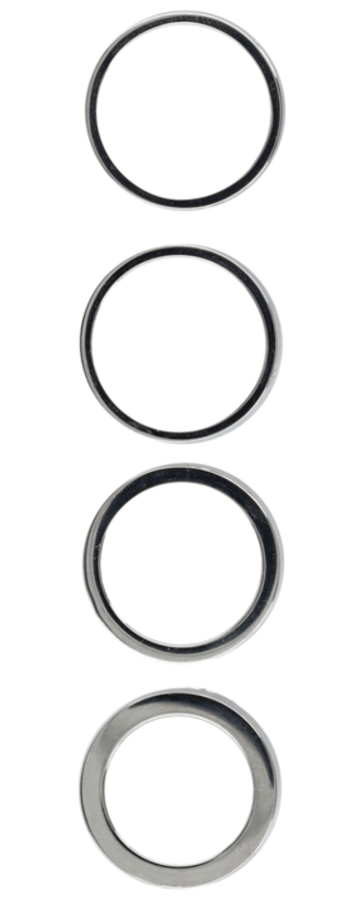 MM6 by Maison Martin Margiela Stacked Numeric Metal Ring in Grey