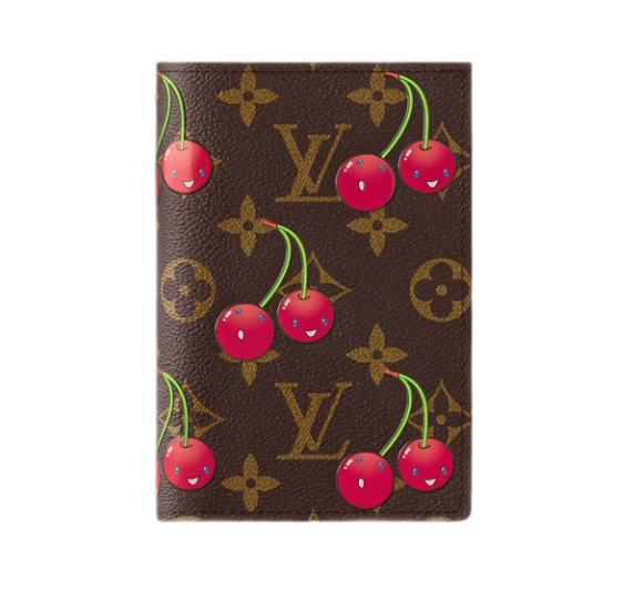 Louis Vuitton x Murakami Takashi Passport Cover Monogram Cherry Coated Canvas