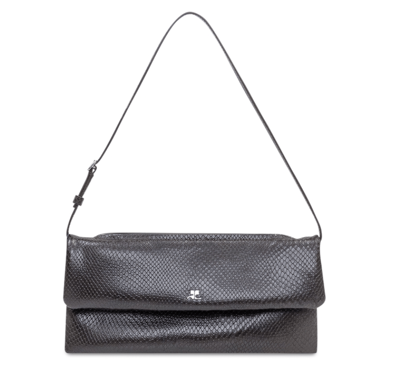 Courrèges Vipper snakeskin-embossed Clutch