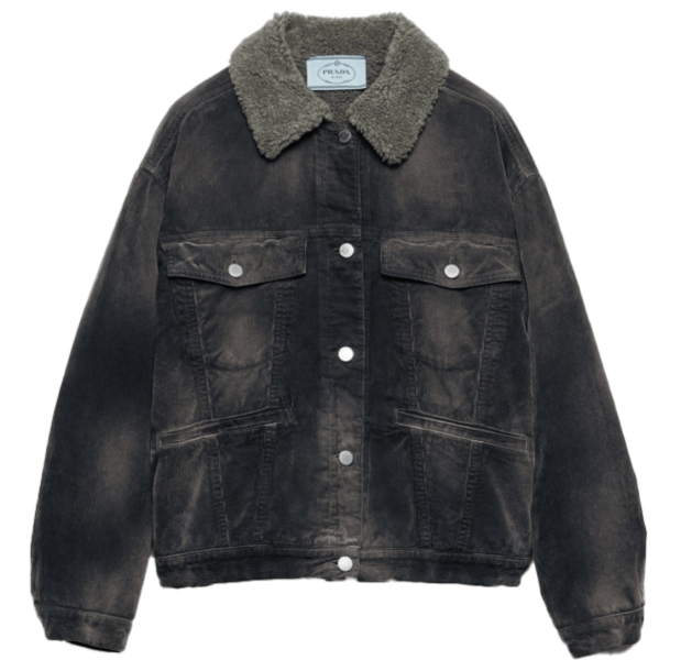 Black Corduroy blouson jacket 