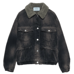 Black Corduroy blouson jacket 