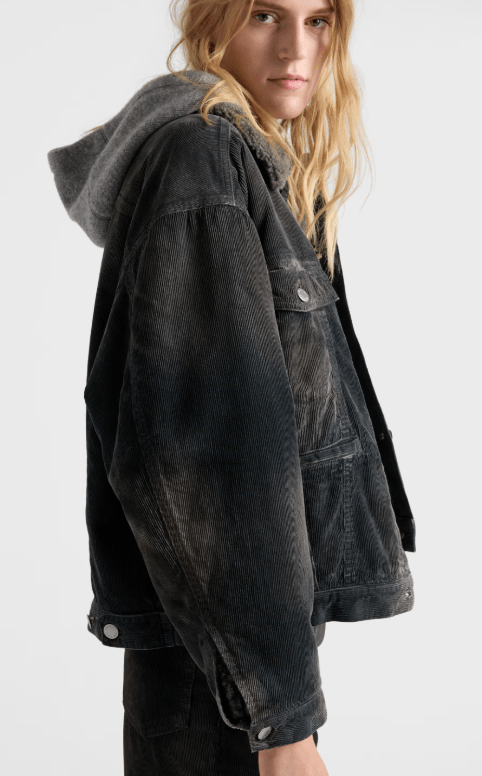 Black Corduroy blouson jacket 