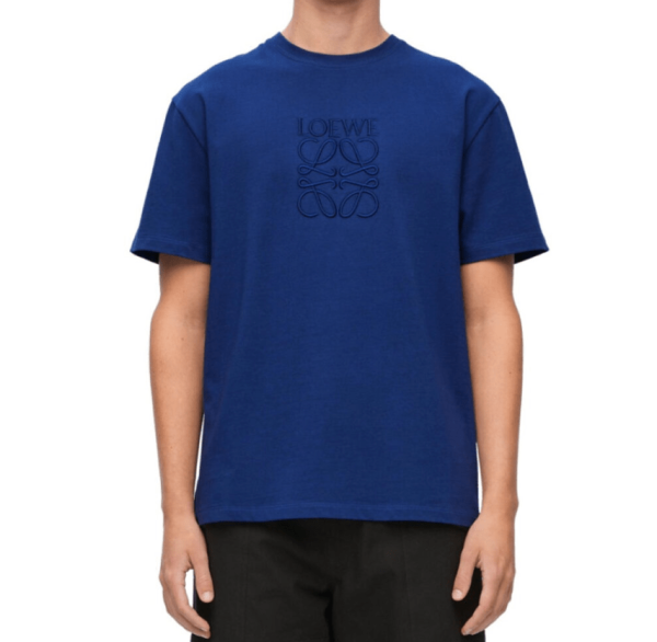 Loewe Regular Fit T-Shirt in Cotton Blue