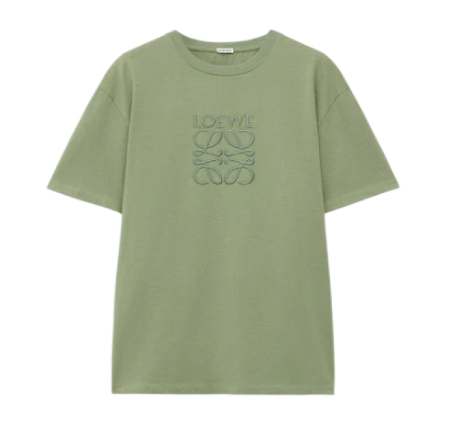 Loewe Regular Fit T-Shirt in Cotton Green