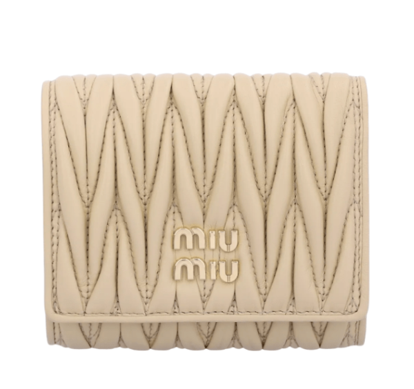 Miu Miu Pastel Yellow Leather Wallet 