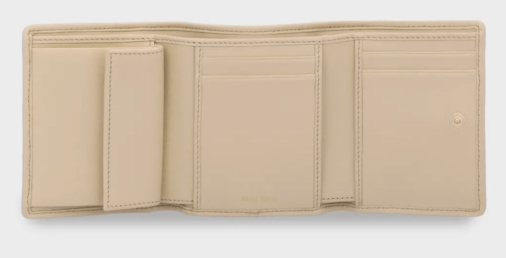 Miu Miu Pastel Yellow Leather Wallet 