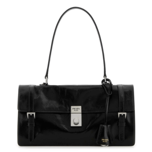 Prada Medium Leather Handbag Black