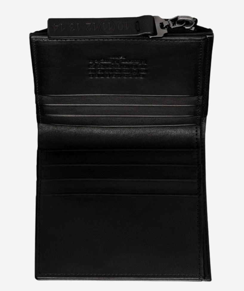 Maison Margiela Folded Leather Wallet Black