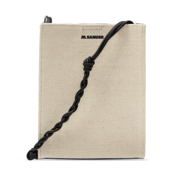 Jil Sander Tangle Small Leather and Canvas Natural