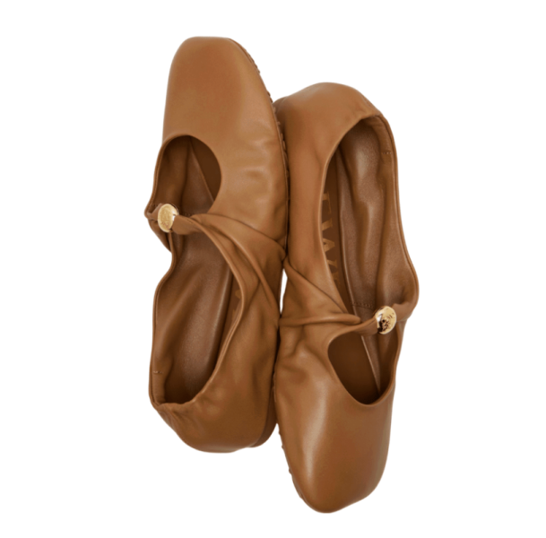 Pebble Soft ballerina in nappa lambskin oak