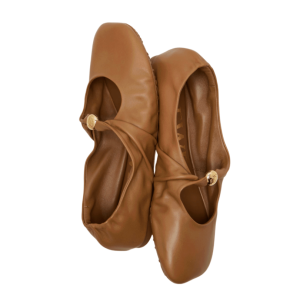 Pebble Soft ballerina in nappa lambskin oak
