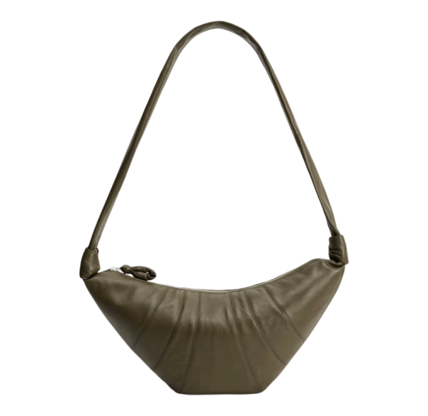 Lemaire Medium Croissant Bag Soft Nappa Leather Dark Khaki