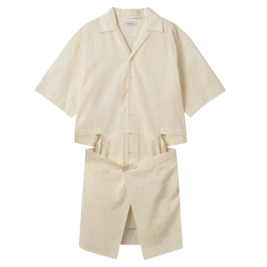 (W) Lemaire Camp Collar Rep Shirt Dress