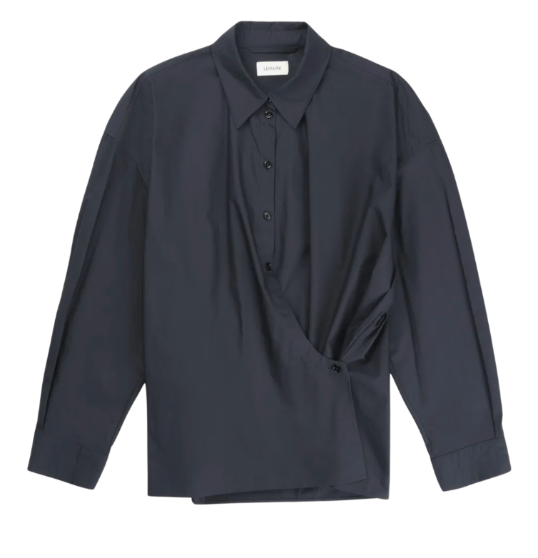 LEMAIRE STRAIGHT COLLAR TWISTED SHIRT
