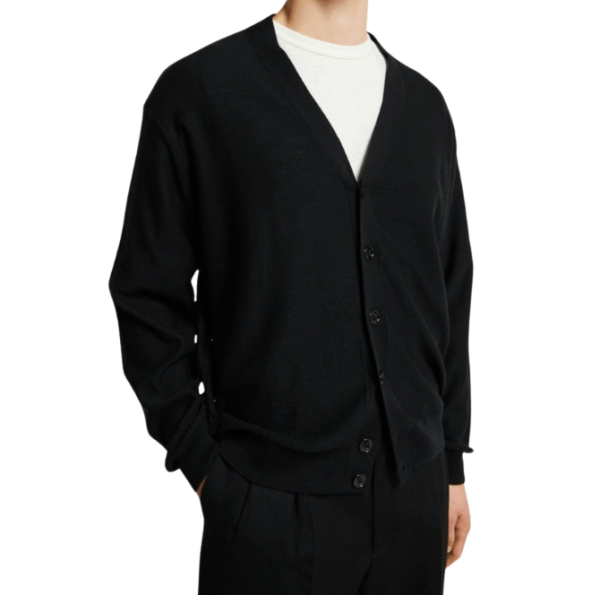 Relaxed Twisted Cardigan - Black