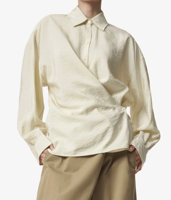 LEMAIRE Twisted Assimetric Shirt - White 