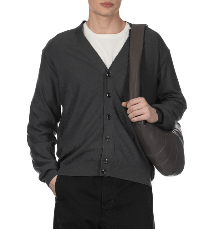 LEMAIRE Relaxed Twisted Cardigan - Carbon 