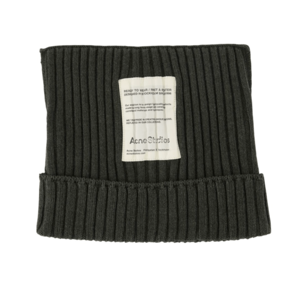 Ribbed square beanie Vintage green
