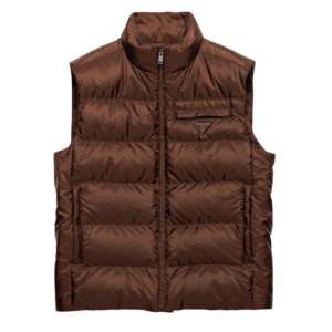 Prada Re-Nylon Gilet in Brown